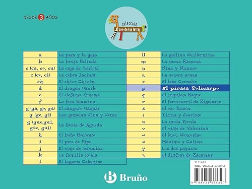 El pirata Policarpo: Juega con la p (Castellano - A PARTIR DE 3 AÑOS - LIBROS DIDÁCTICOS - El zoo de las letras)