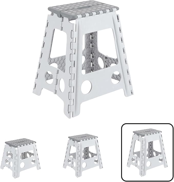 ARREGUI TB-045-GB Kleiner Klapphocker | Falthocker für Kinder und Erwachsene | Tragbarer und Faltbarer Klapphocker | 150 Kg Belastbarkeit | Hocker für Küche, Bad, Camping, Garten | 45 cm hoch | Weiß ARREGUI TB-045-GB Kleiner Klapphocker | Falthocker für Kinder und Erwachsene | Tragbarer und Faltbarer Klapphocker | 150 Kg Belastbarkeit | Hocker für Küche, Bad, Camping, Garten | 45 cm hoch | Weiß