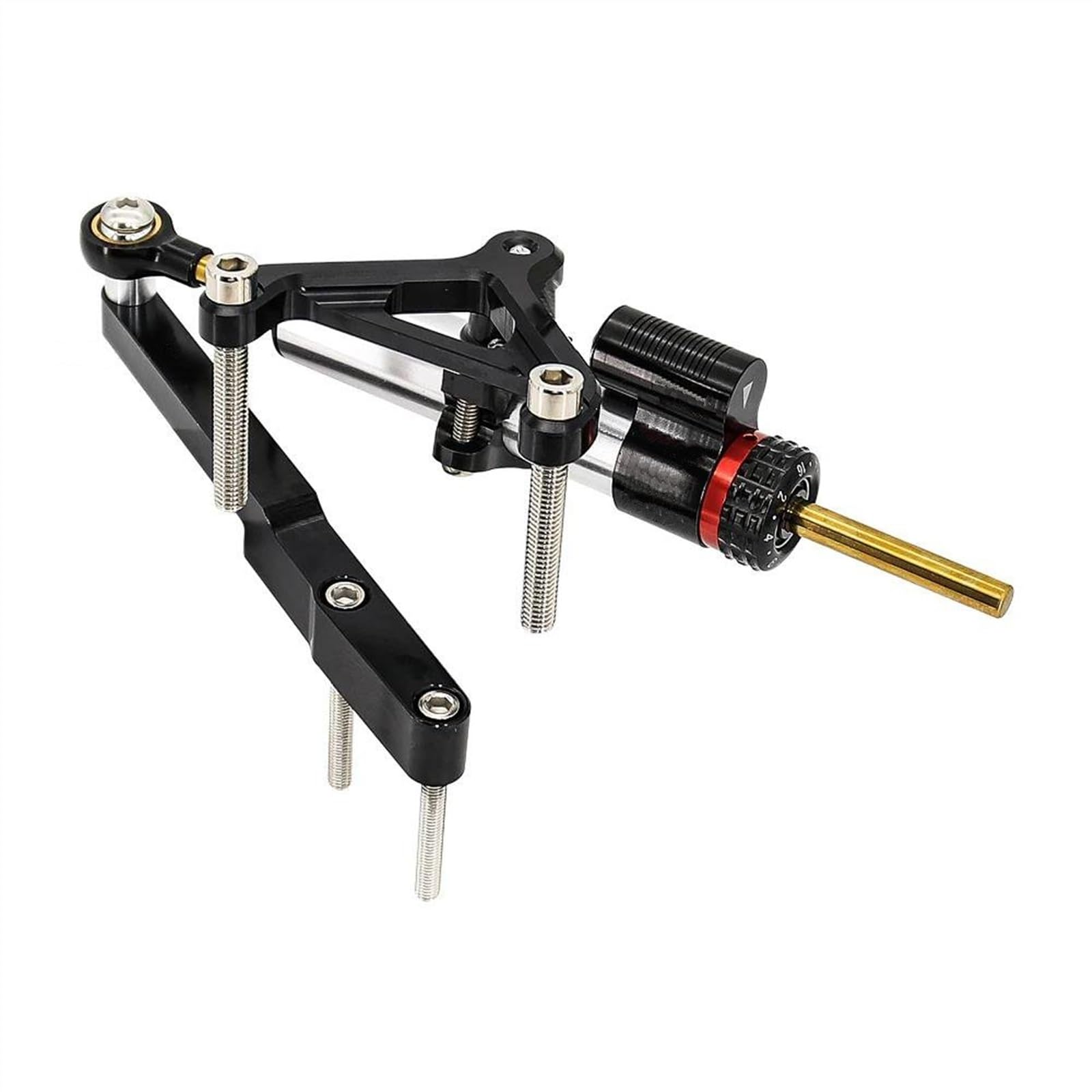 Lenkungsdämpfer Für H-ONDA CB 1000R CB1000R 2008 2009 2010-2016 Motorrad-Stabilisatordämpfer, Komplette Lenkungshalterung(Nero)