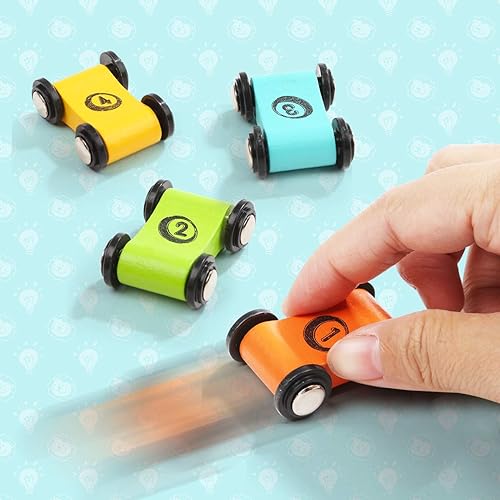 Miniatura 4 de TOP BRIGHT Juguete de repuesto de rampa para coche con 12 autos pequeños