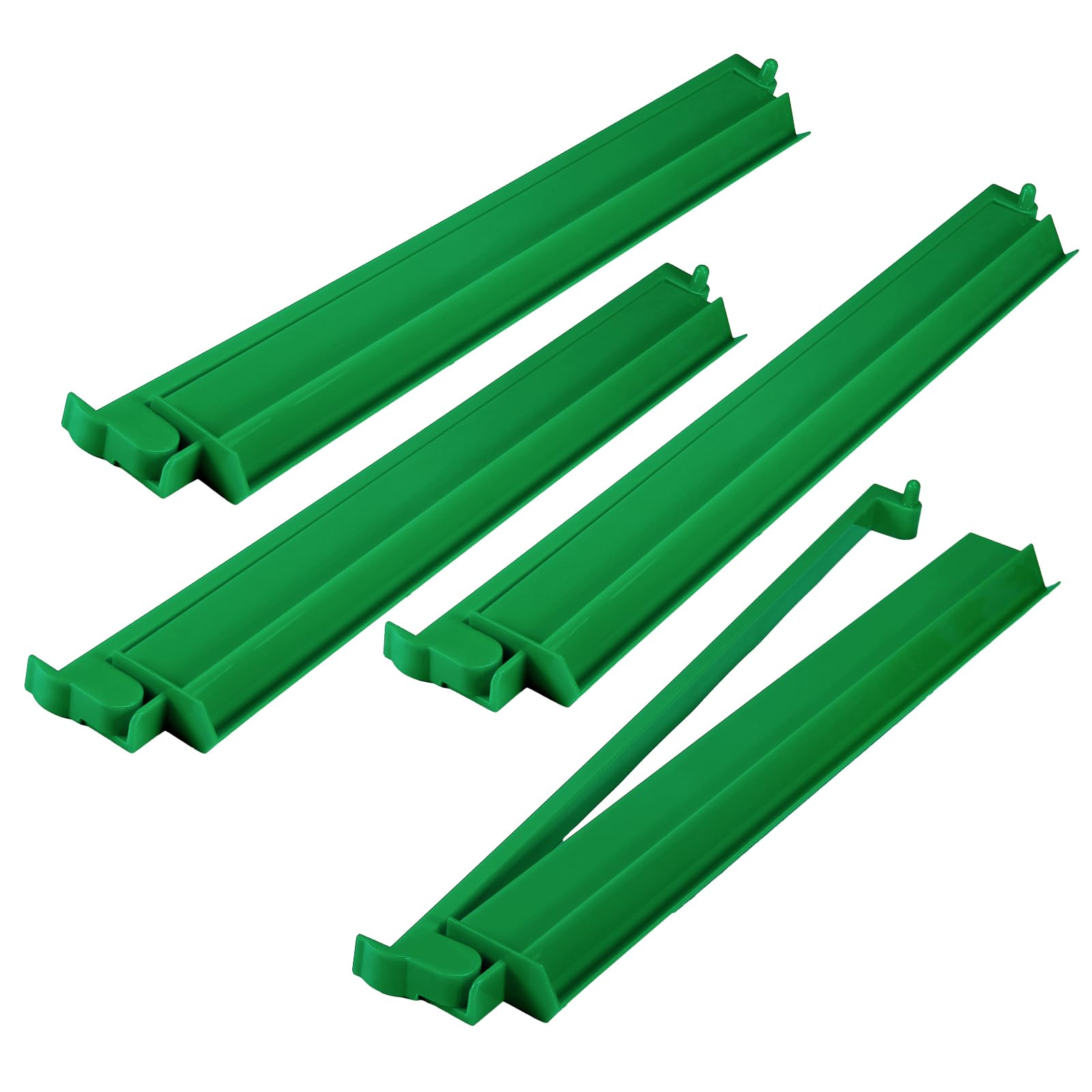 4 pcs 18.7 inch green acrylic mahjong tile racks with pushers for game night american mahjong racks tile set for mah jong lovers and beginners