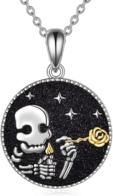 YFN Voodoo Necklace Sterling Silver Voodoo/Evil Bunny/Skull Pendant Gothic Jewellery Witch Gifts for Women Girls