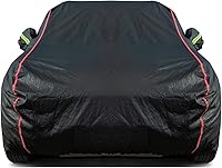 Vista 10 de Funda de Coche Transpirable de Nuevo Material, Funda Impermeable para Coche, Puertas con Candados y Cremalleras, Protección UV Impermeable