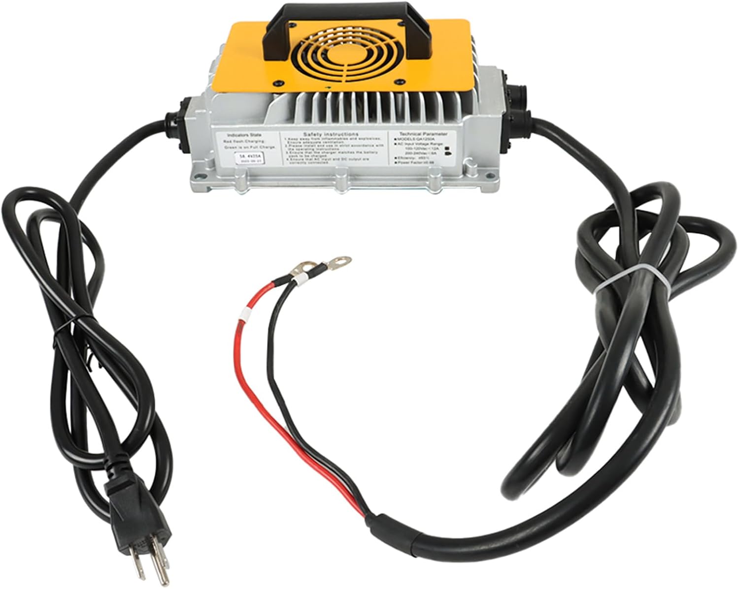 58.4 Volt 25 Amp IP67 Golf Cart Lithium Battery Charger Replacement for EZGO ClubCar Yamaha Golf Carts 18A 110 VAC 25A 220 VAC