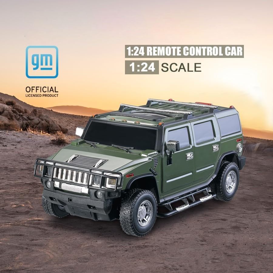 Auto radiocomandata per adulti, modellini di auto radiocomandate, scala 1:24, giocattolo con licenza ufficiale, auto da drift con fantastiche luci a LED, regalo di compleanno(Green)