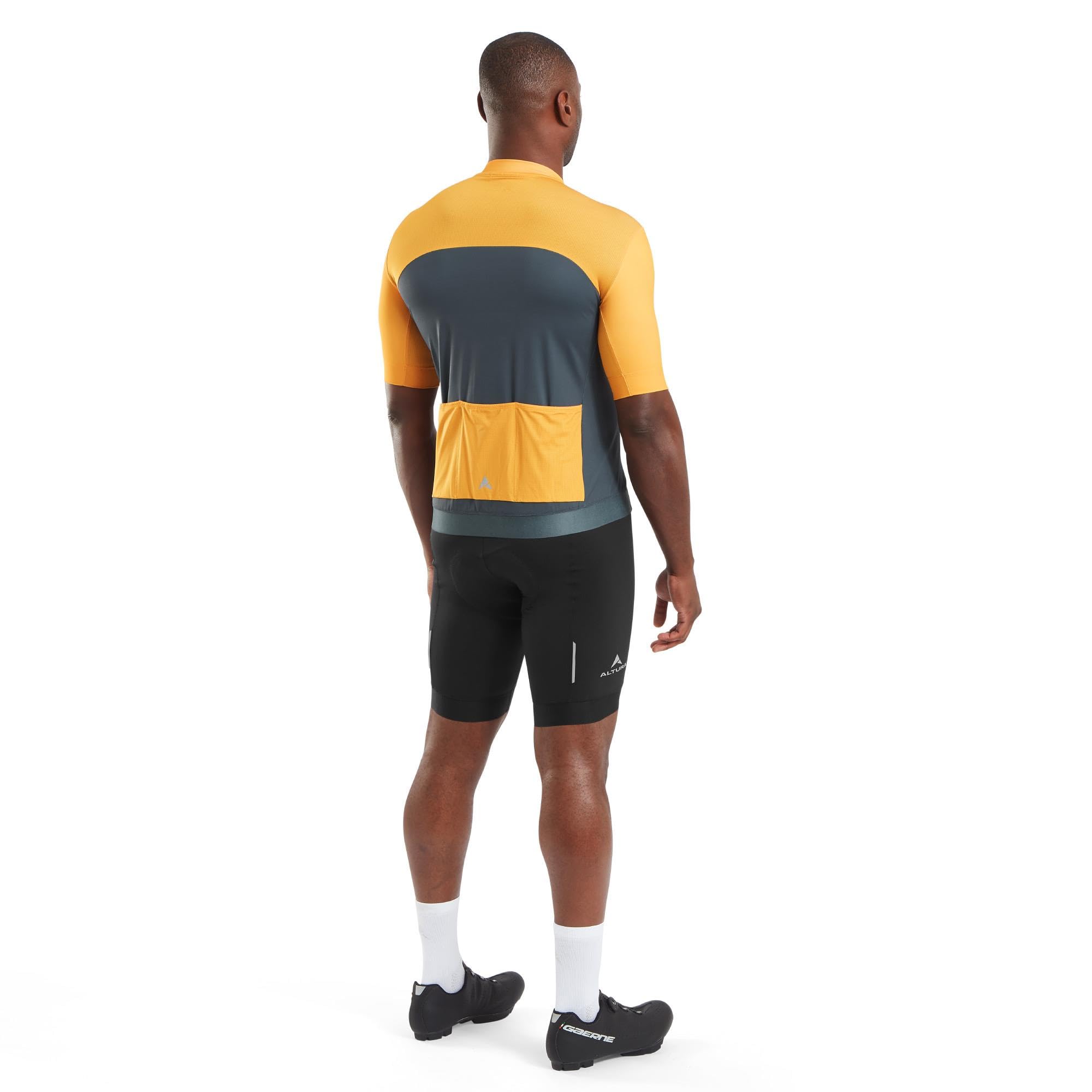 Altura Airstream Maillot Ciclismo Manga Corta Hombre - Maillot Bici Carretera Ligero Transpirable, Tejido Evacuación Humedad, 3 Bolsillos, Cremallera - Carretera, Gravel y MTB