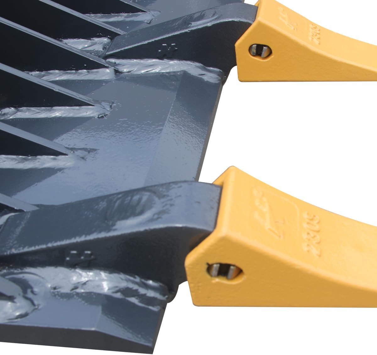 Skid Steer Rock Bucket Attachment, 72" Heavy Duty Root Rake Grapple Claw, ⅜ Tine Spacing, Fits for Bobcat for CAT for Kubota for John Deere Skidsteer Loader