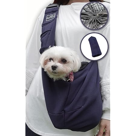 Amazon ペット専門学校講師監修 Refuna ペットスリング 肩パッド付き 犬 抱っこ紐 長さ調節可能 ドッグスリング メッシュネット 飛び出し防止 10kg ペットバッグ キャリー 猫 ネイビー ｒｅ ｆｕｎａ おでかけ用品 通販