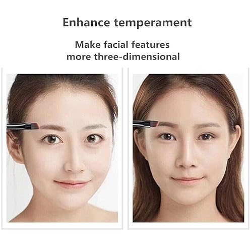 Miniatura 4 de Polvo de cejas disco de cejas de tres colores impermeable para cejas, kit de maquillaje de cejas para dar forma a las cejas naturales (02 # marrón,