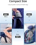 Inspireyes Travel Pillow for Airplanes, 360° Support Airplane Pillow with Eye Mask, Prevent Head Bobbing, Head Stabilized with Seat Strap, Travel Essentials for Long Flight Sleep, Light Black