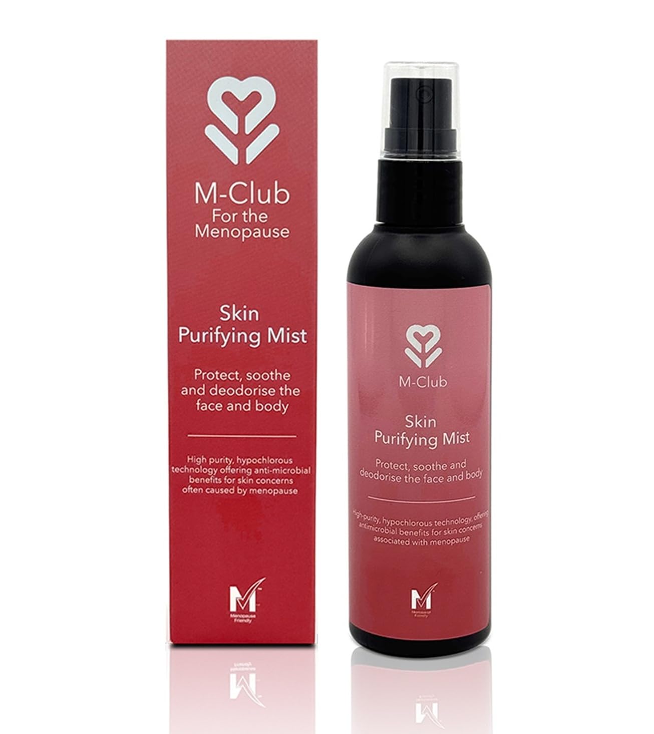 M-Club Hypochlorous Spray – Skin Purifying Mist - Cleanses, Soothes & Protects Skin – Anti-Microbial Protection Face Mist for Skin Irritations Caused by Menopausal Hormone Changes 100ml