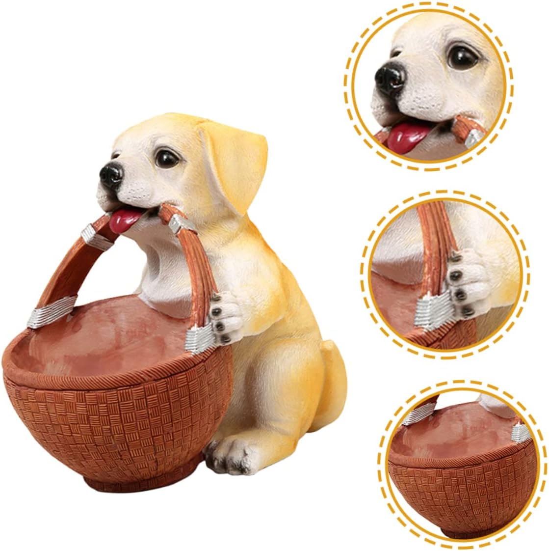 Adorable Labrador Statue Candy Holder Dog Home Decorative Candy Box Jewelry Storage