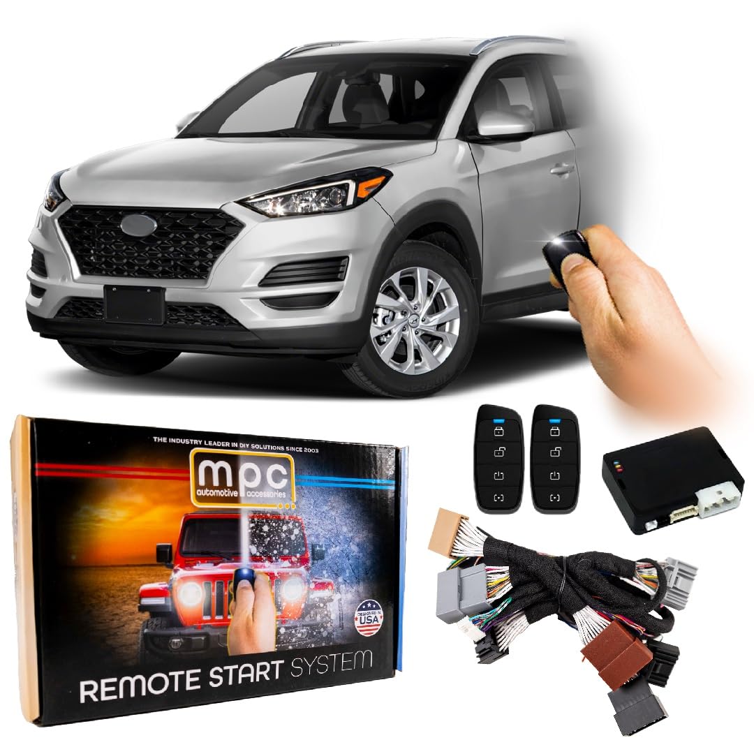 MPC Remote Start Kit Compatible with Hyundai Tucson 2017-2021 || Plug and Play || 4-Button Long Range Remotes || USA Tech Support