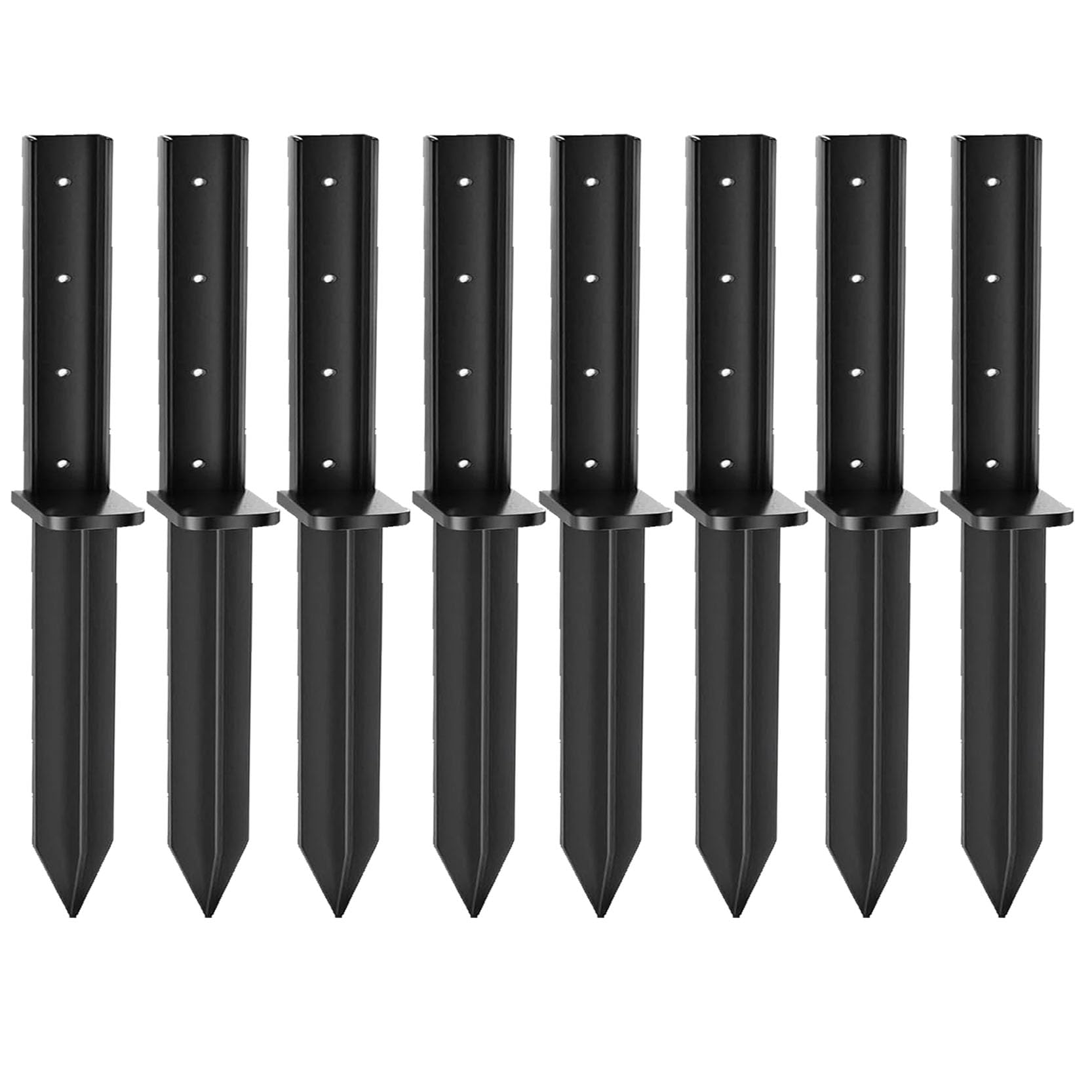 LQSYBHD Fence Post Repair Fence Post Anchor Post Anchor Ground Spike Fence Post Repair Anchor Kit Solid Wood Post Stake Mailbox Pole Repair Backrest Wooden Post Support(Size:80x12x5cm,Color:8D)