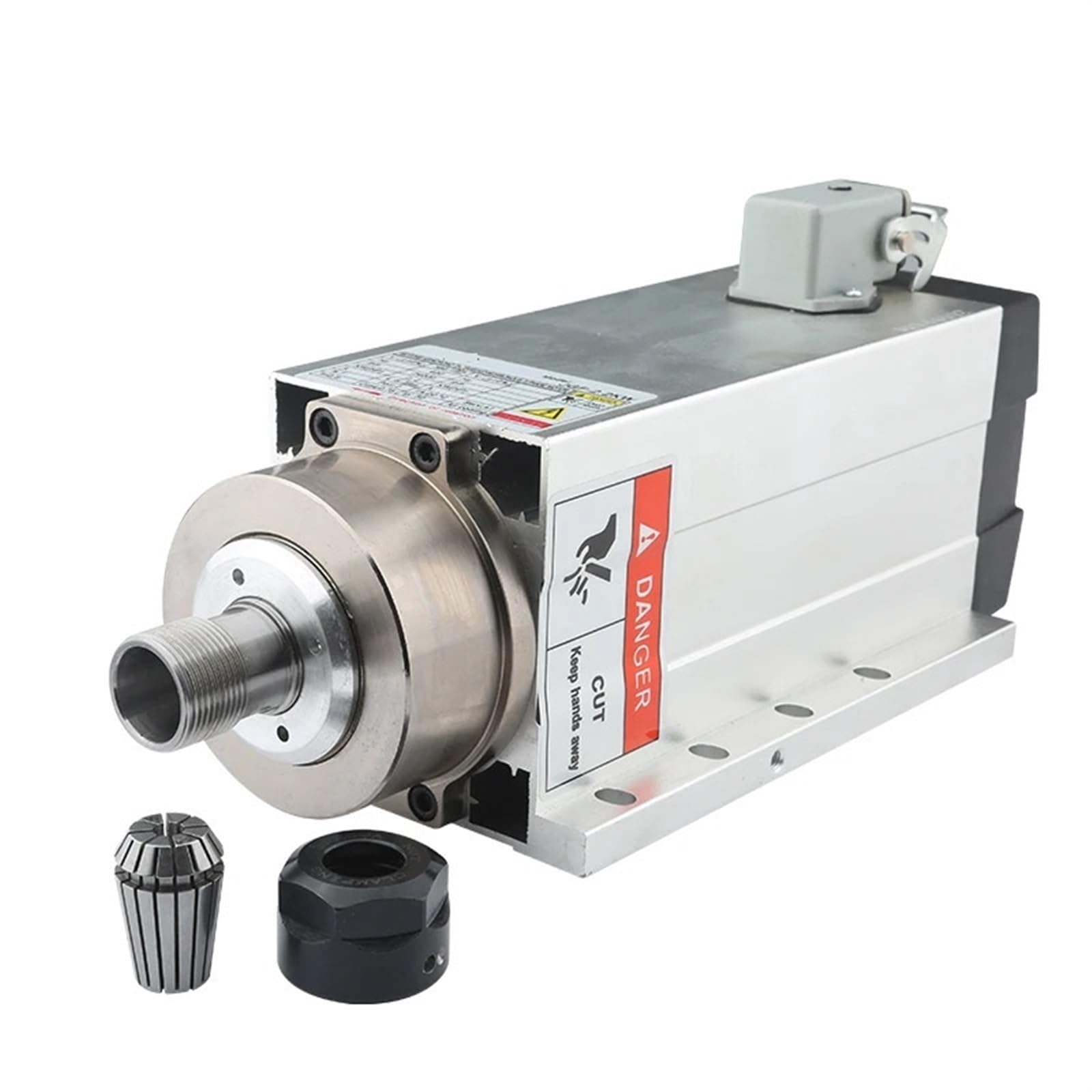 Spindle motor Spindle Motor Air-Cooled 220v 2.2kw ER20 Air-Cooled Spindle With Flange For Router Milling Machine Woodworking(2.2kw ER20 380V)