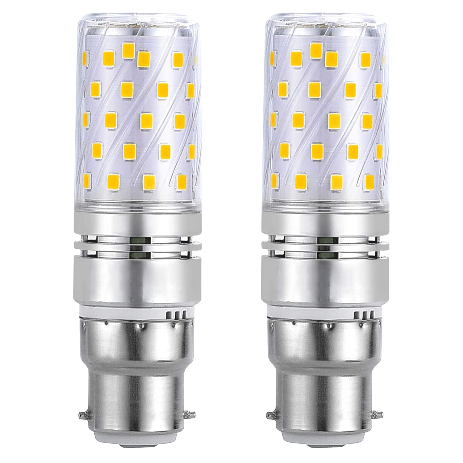 Sponsored Ad – B22 Bayonet LED Light Bulb 12W Warm White 3000K, B22 LED Corn Light Bulbs, Equivalent to 100W 120W Halogen Bulb, 1200LM, Not Dimmable, AC 175-265V, 360° Beam Angle, 2 Pack