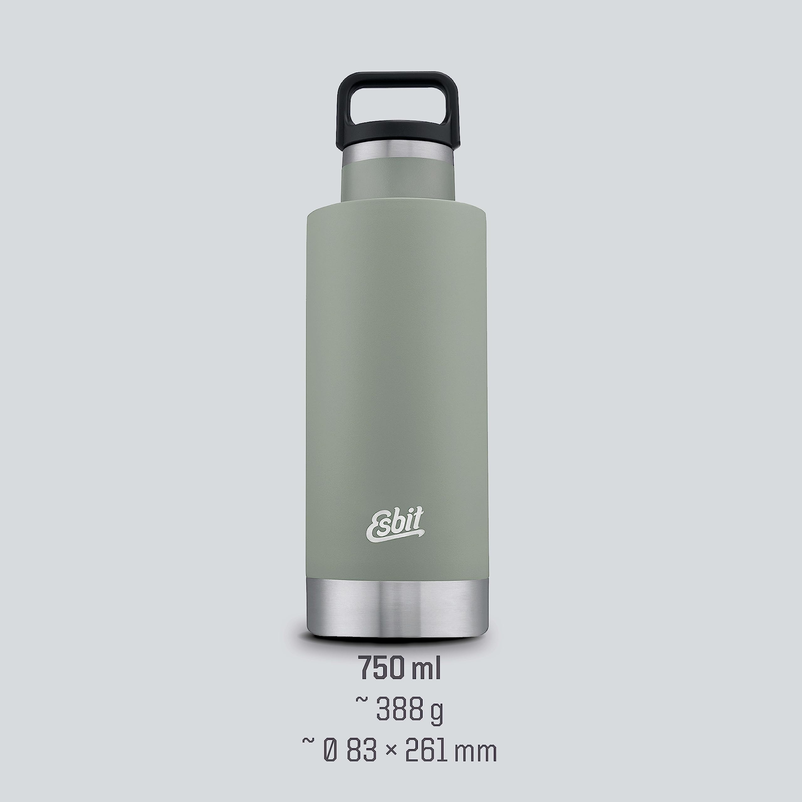 Esbit Sculptor - Termo de acero inoxidable (750 ml, para bebidas calientes y frías), color gris