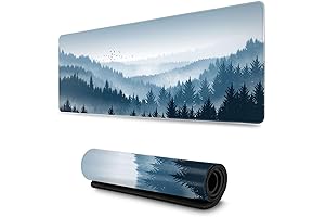 Extended Blue Mouse Pad - Forest Ambiance