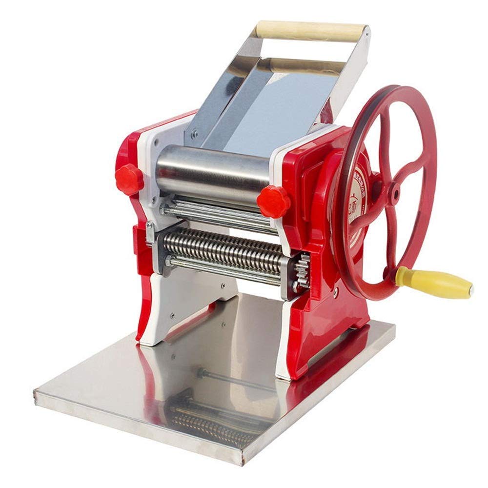 Máquina para Pasta Máquina para Pasta multifunción Cortadores de Fideos Ajustes de Espesor Ajustables Máquinas de Pasta manuales (Color: Rojo, Tamaño: 26X26X17CM) Automática