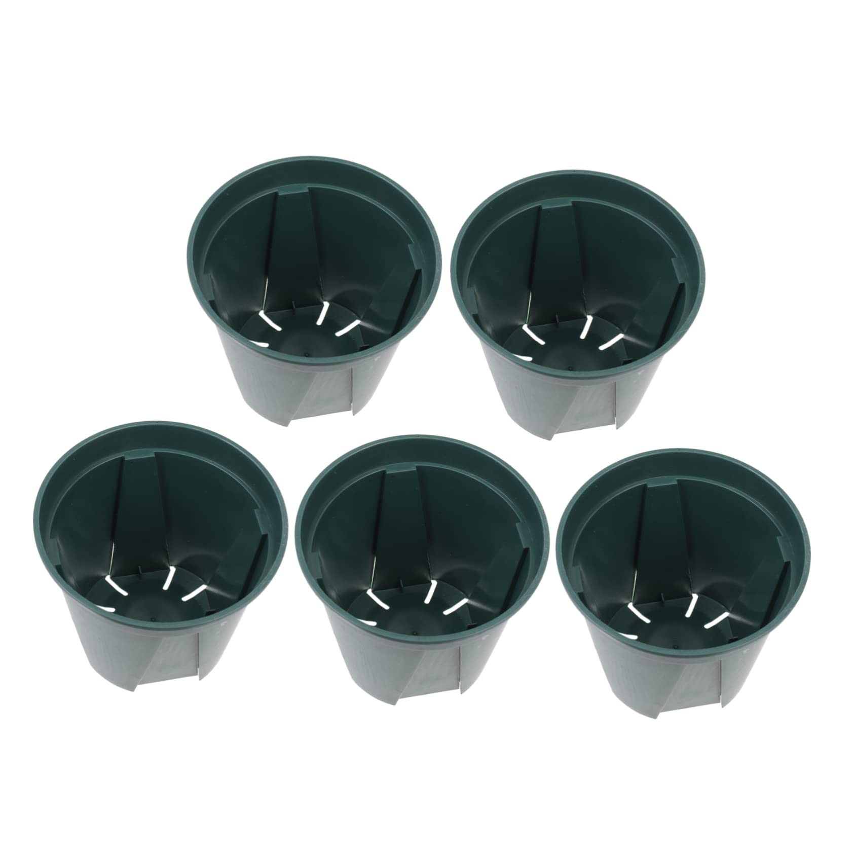 BESPORTBLE 5pièces Pot De Fleurs Rond Plastique avec Contrôle des Racines Jardinière pour Balcon Ou Maison Lot