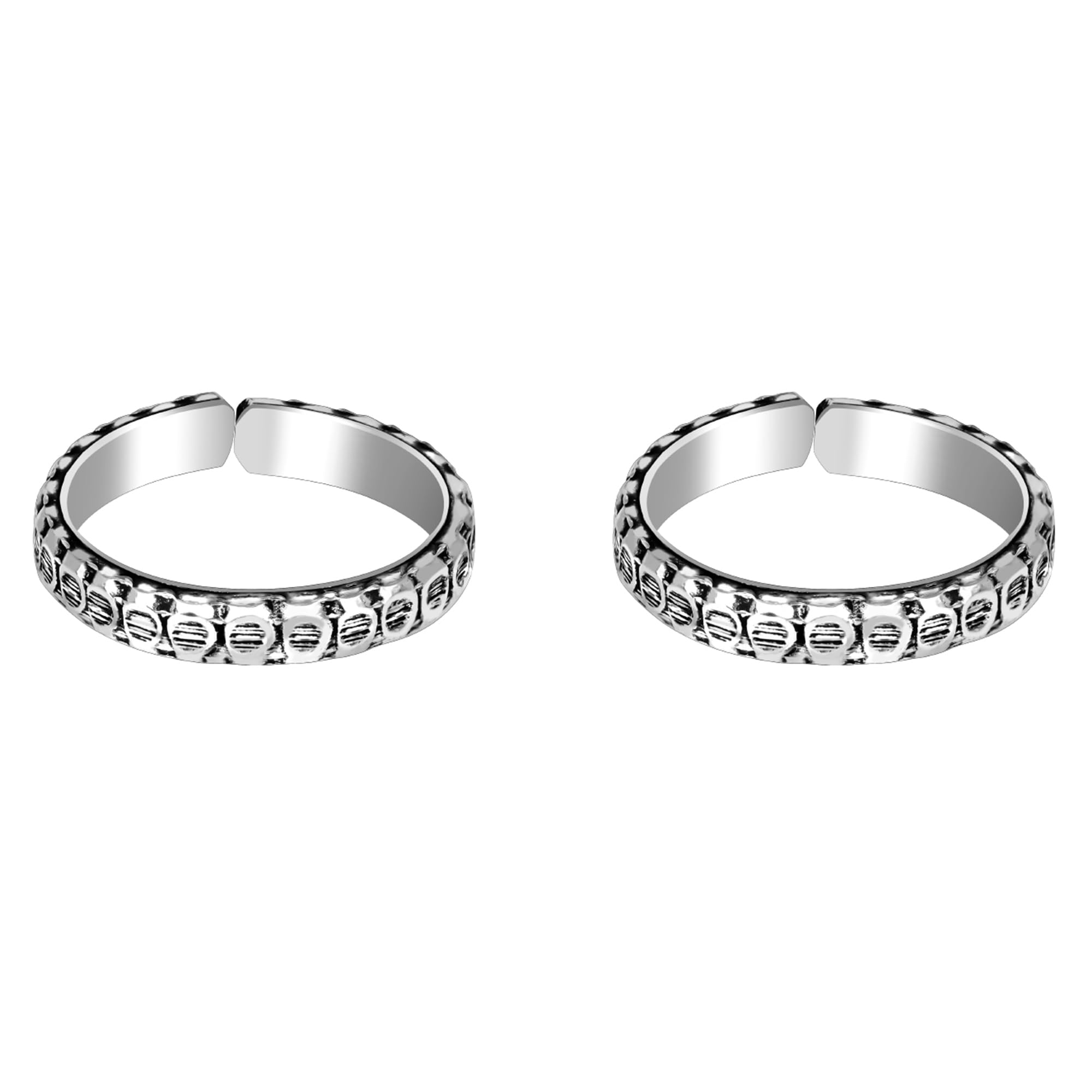 Circular Harmony Oxidized Toe Ring | Bichiya Silver Jewellery for Women and Girls | Anti Tarnish and Waterproof | with Certificate of Authenticity and 925 Hallmark-image-45
