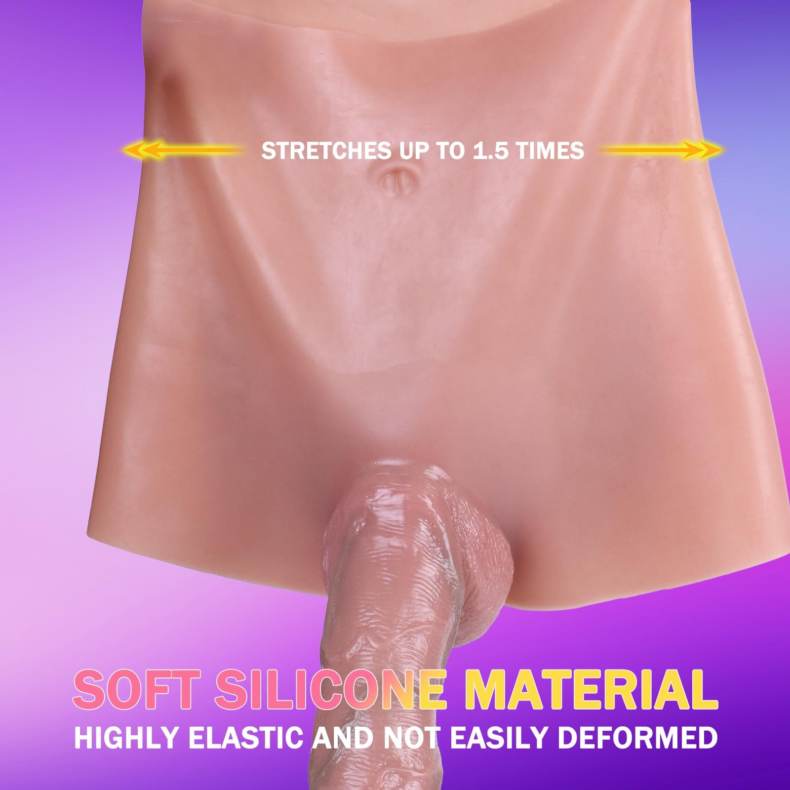 Cinturino dildo per uomo con 9,65 pollici di lunghezza, fascia regolabile in silicone morbido, estensione pene 3 pollici, cintura elastica 20,5in e gambe 18,9in, design realistico per rapporti gay
