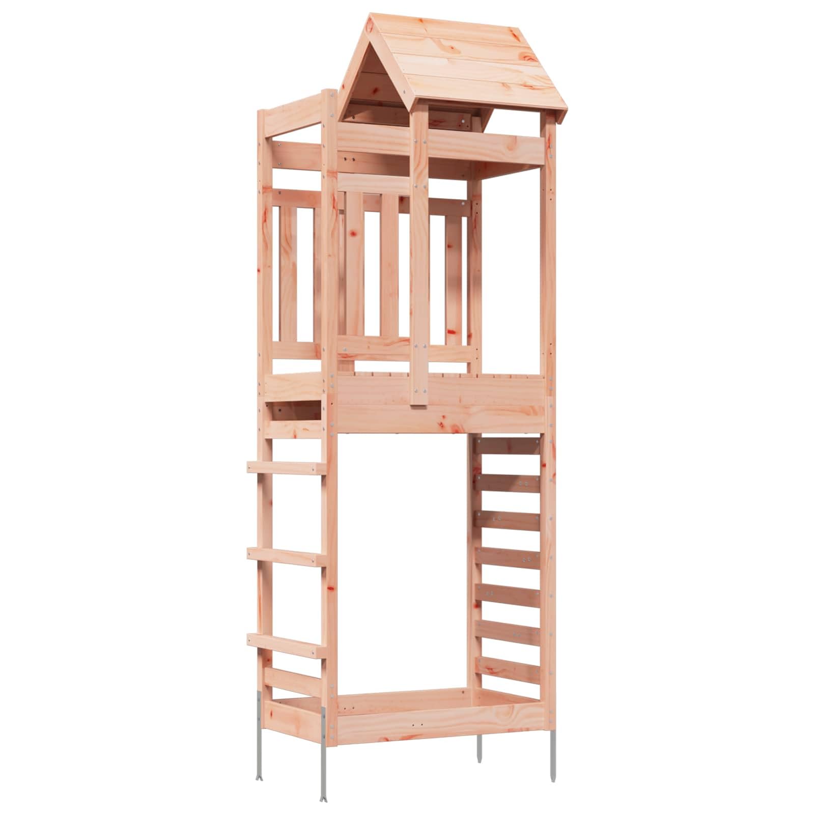 Gecheer Play Tower 52.5x85x238cm Solid Douglas Wood Brown Outdoor Garden Backyard 3417206