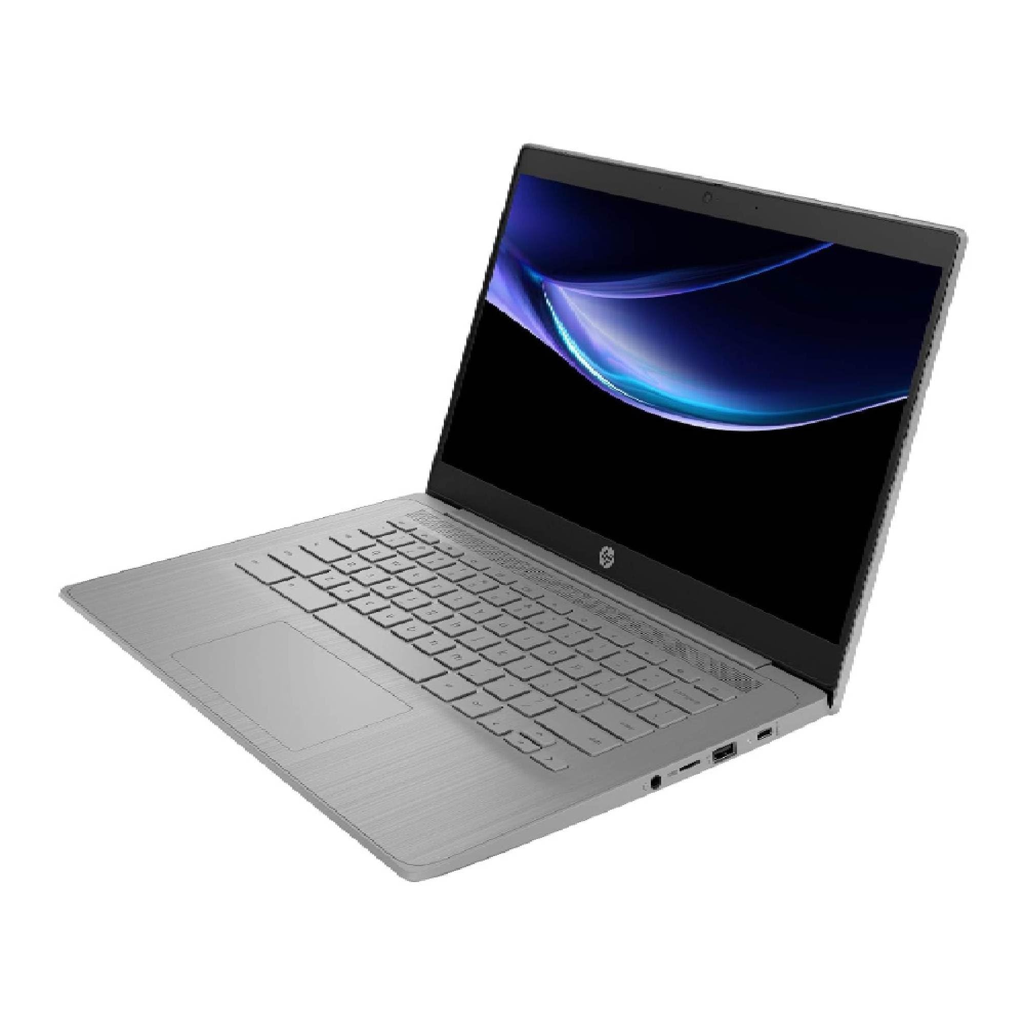 HP Chromebook 14a-ne1000sfx Ordinateur Portable 14" HD, PC Portable (Celeron N4500, RAM 4 Go, eMMC 64 Go, Intel UHD Graphics, ChromeOS), Laptop Gris, Clavier AZERTY