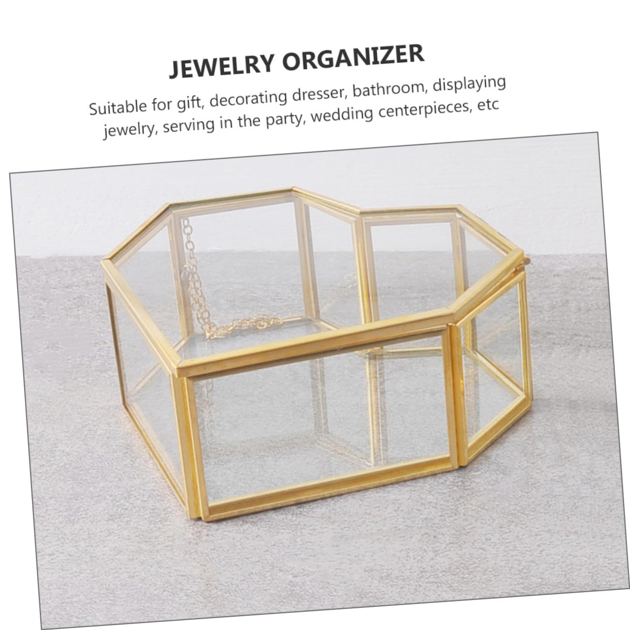 Hemobllo Joyero de Caja para Guardar Joyas Expositor para Collares y Pendientes Organizador de Exhibición de Joyas para Uso Dormitorio