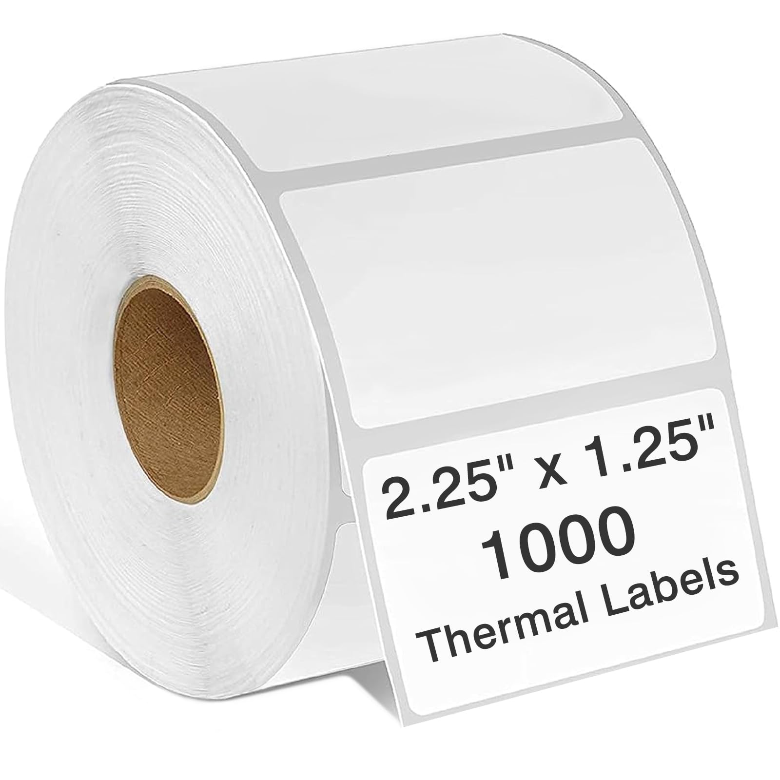 Thermal Labels 2-1/4 x 1-1/4, Adhesive Label Stickers 1000 Printer Papers for Barcode, FNSKU, Mailing, Shipping, Compatible with Zebra, Rollo and More