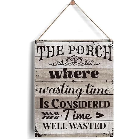 Distinctive Rustic 'The Porch' Wooden Sign for Outdoor Porch Decor