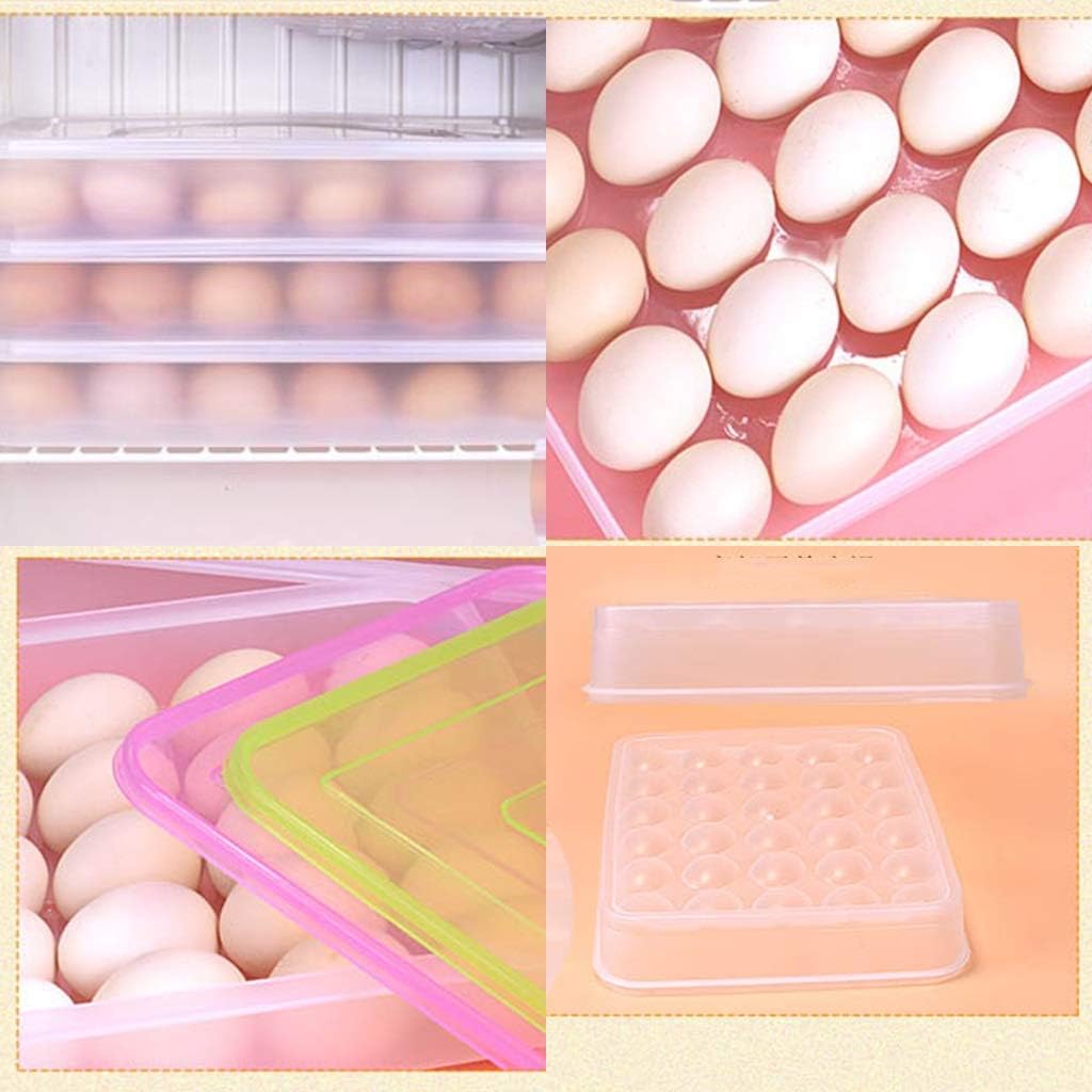 Egg Tray, Container Refrigerator Cover Storage Box for Duck Hen Poultry Egg Holder Box (Color : 2 Pieces) (2 Pieces)