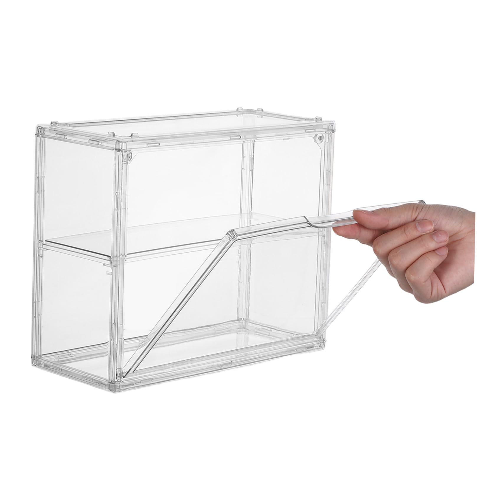 Outanaya Vitrina Acrílica Doble Capa para Réplicas de Coches y Aviones, Caja de Exhibición Transparente Antipolvo Alta Visibilidad para Oficina y Exposición