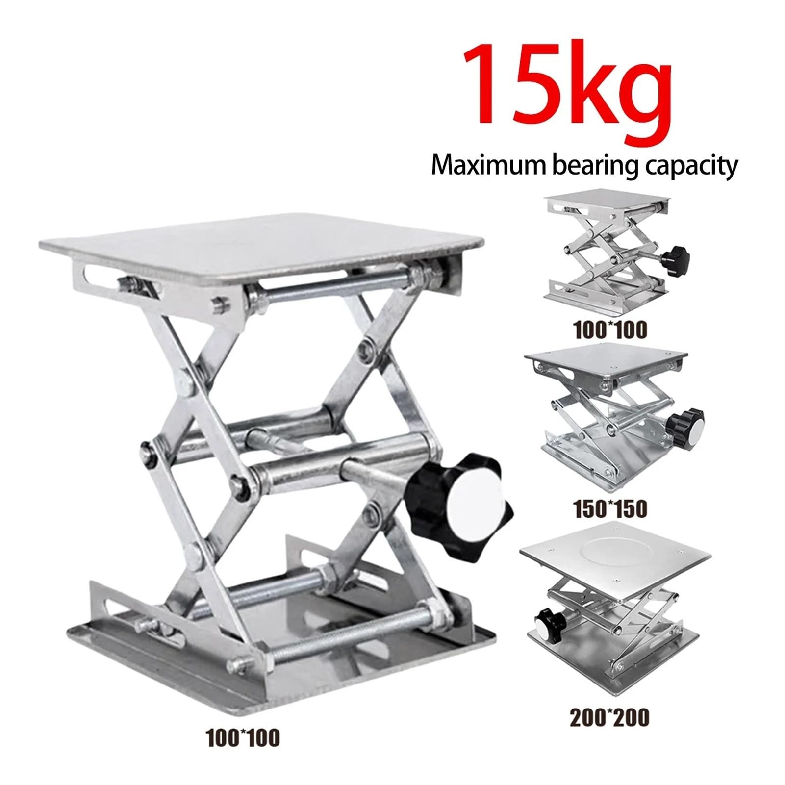Mini Hubtisch 1 stücke Lift Tisch Labor Platte Jack Scissor Stand Plattform Router Werkbank Labor Zimmerei Werkzeuge | 200*200