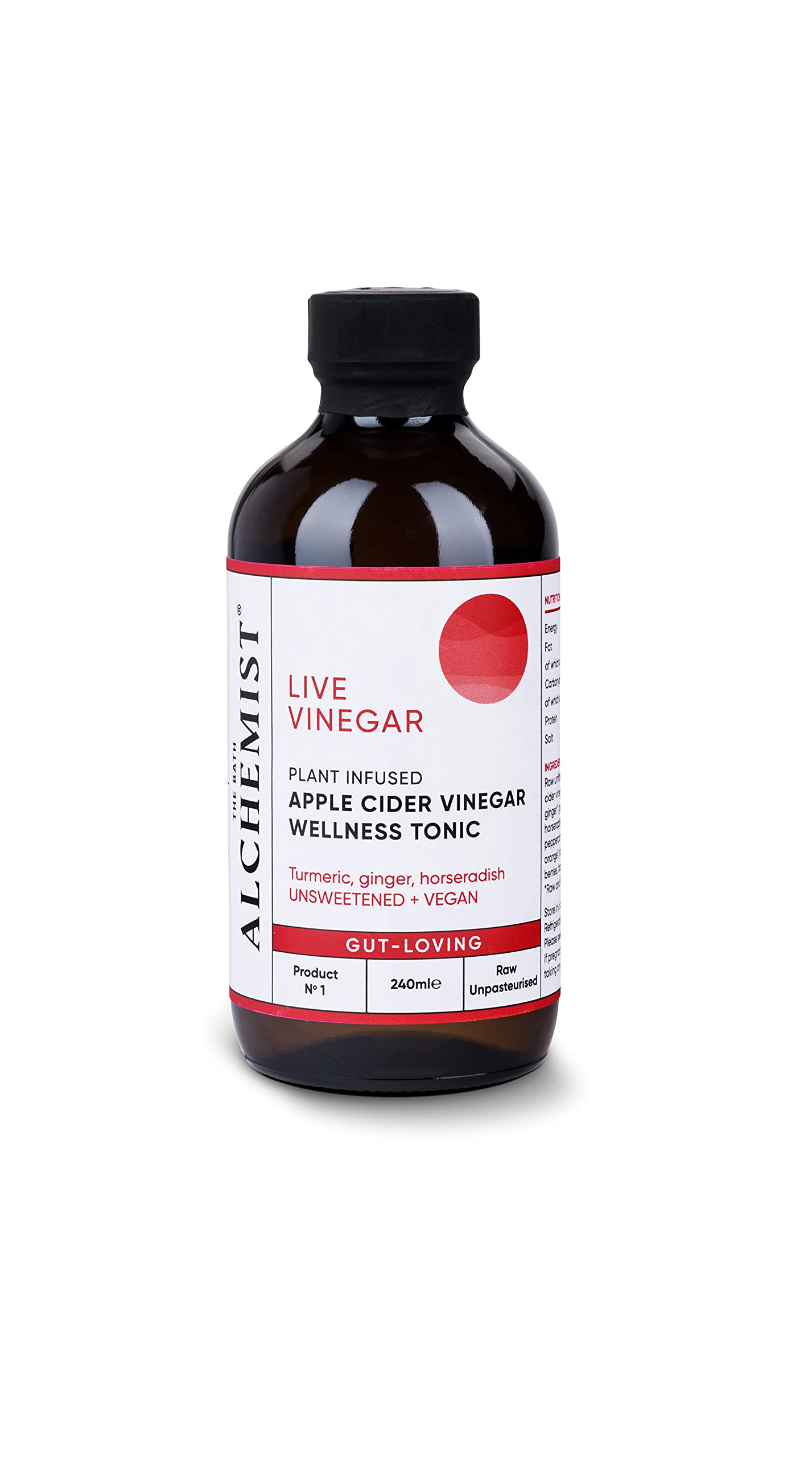 Apple Cider Vinegar Wellness Tonic with The Mother. UNSWEETENED + Vegan, N°1 | 240ml