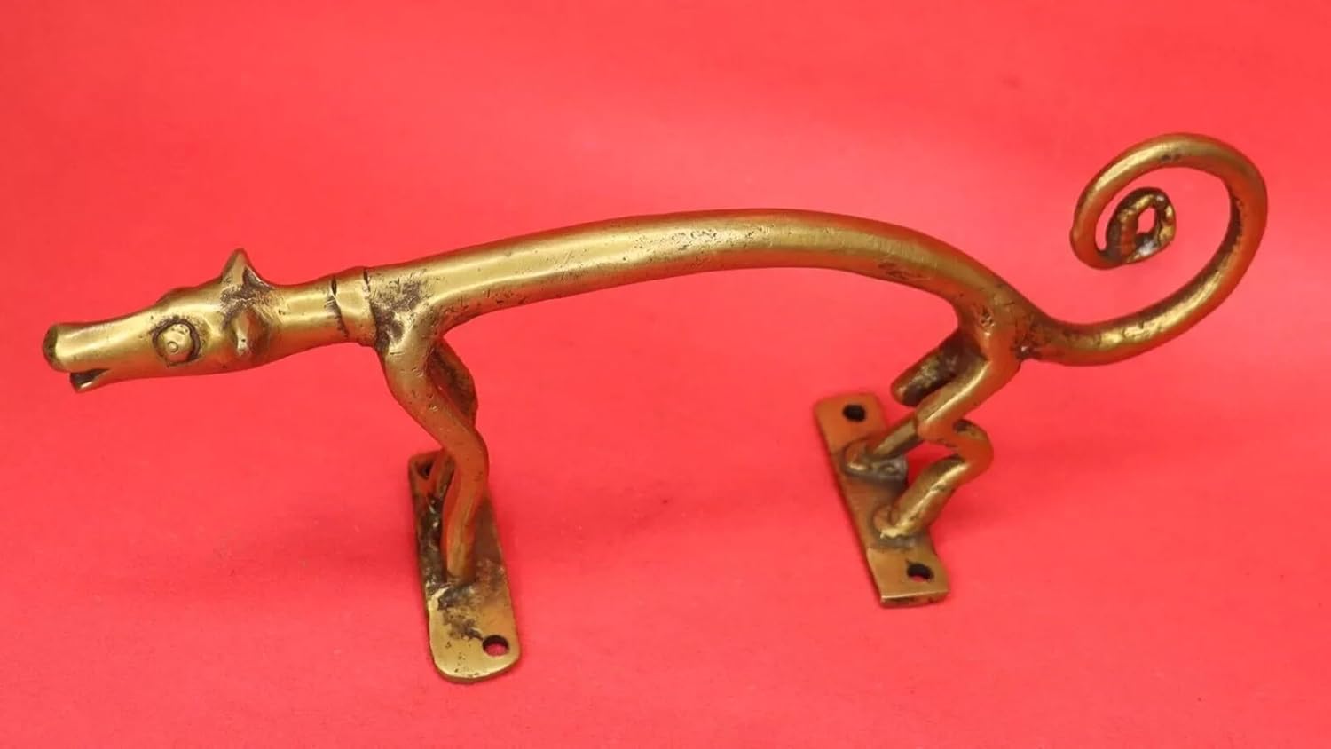 Unique Animal Shape Victorian Style Handmade Brass Drawer Window Almirah Door Handle Golden Pack of 1