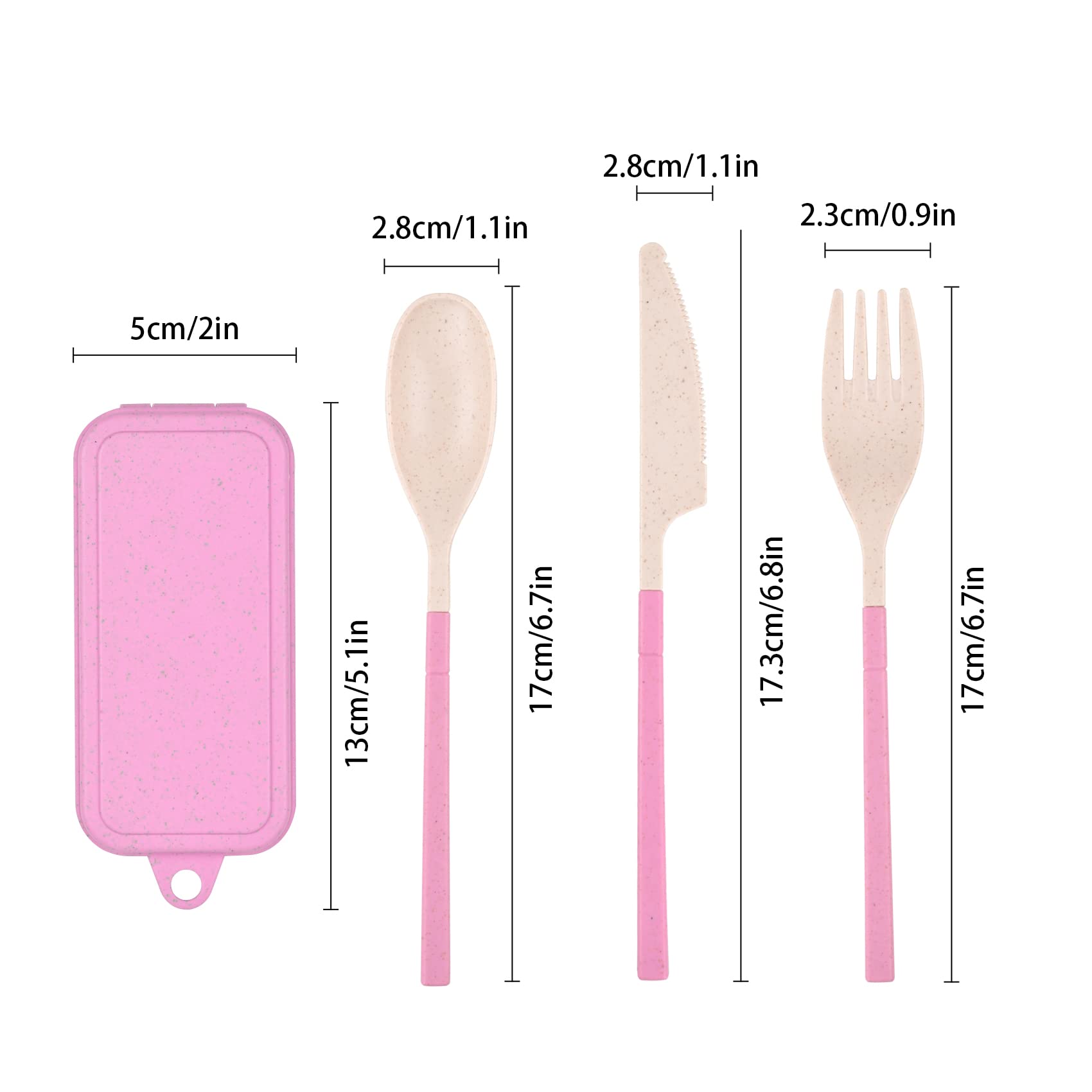 Reusable Utensils Set With Case, 4 Sets Collapsible Travel Cutlery Set, Reusable Spoon Knife Forks Tableware for Adult Travel Picnic Camping Or Birthday Use