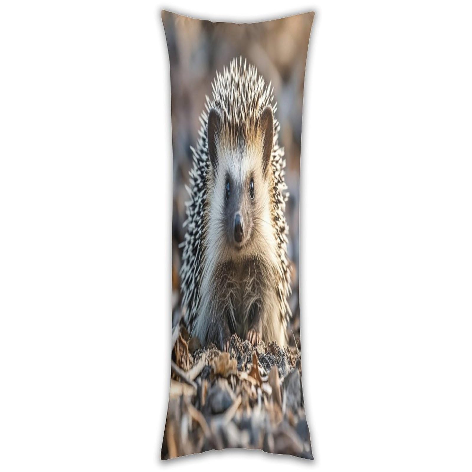 Hedgehog Pillow Cases Breathable Vertical Long Pillowcase Body Pillowcase with Hidden Zipper Closure Soft and Cozy Pillow Cover 20x54 Inches for Bedroom Couch