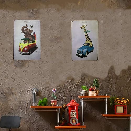 Miniatura 4 de Letrero de metal vintage con diseño de animales para cocina, hogar, garaje, bar, pub, al aire libre, retro, 12 x 8 pulgadas