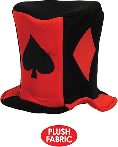 Miniatura 4 de Beistle Sombrero de tela para traje de tarjeta de casino 1 unidad negrorojo talla única 60311