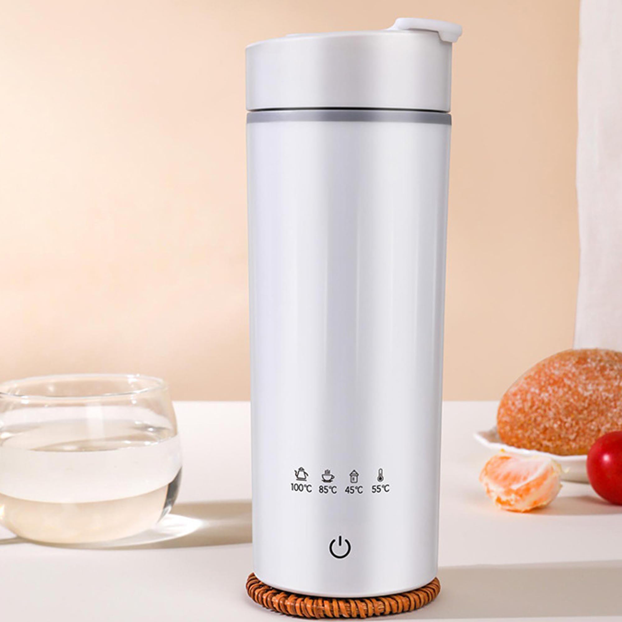 WDEC Small Travel Kettle Electric, 475ML Portable Travel Kettle Fast Boil, Mini Portable with 4 Temperature Controls, Overheat Protection Electric, Mini Auto Shut Off
