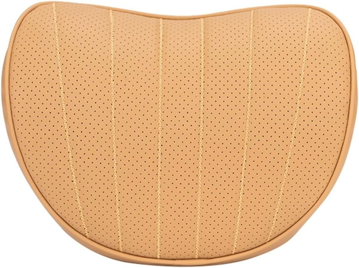 Car Head Pillow Neck Pillow Supports Seat Cushion Headrest Waist Support Leather Compatible For Lexus ES NX RX Interior Accessory(Waist TeaC Brown)