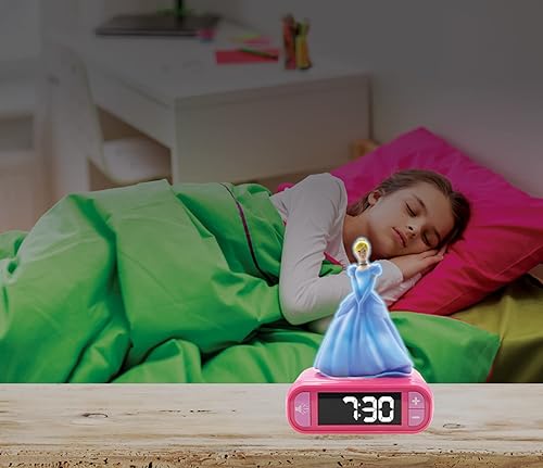Miniatura 4 de Lexibook - Reloj despertador digital Disney Princess para niños con luz nocturna de repetición, reloj para niños, princesa Disney luminosa, color