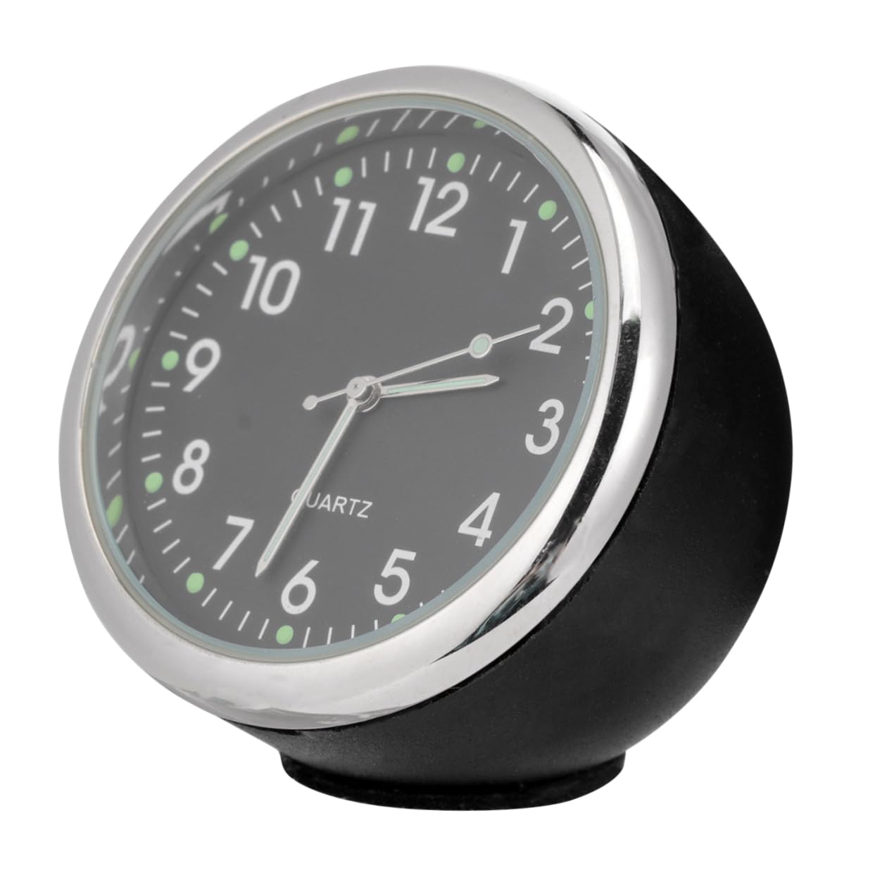 ULTECHNOVO 3piezas Reloj De Coche Quartz Mini Reloj De Tablero Para Vehículos Diseño Moderno Color Negro Sin Batería Para Decoración y Uso Casa y Oficina