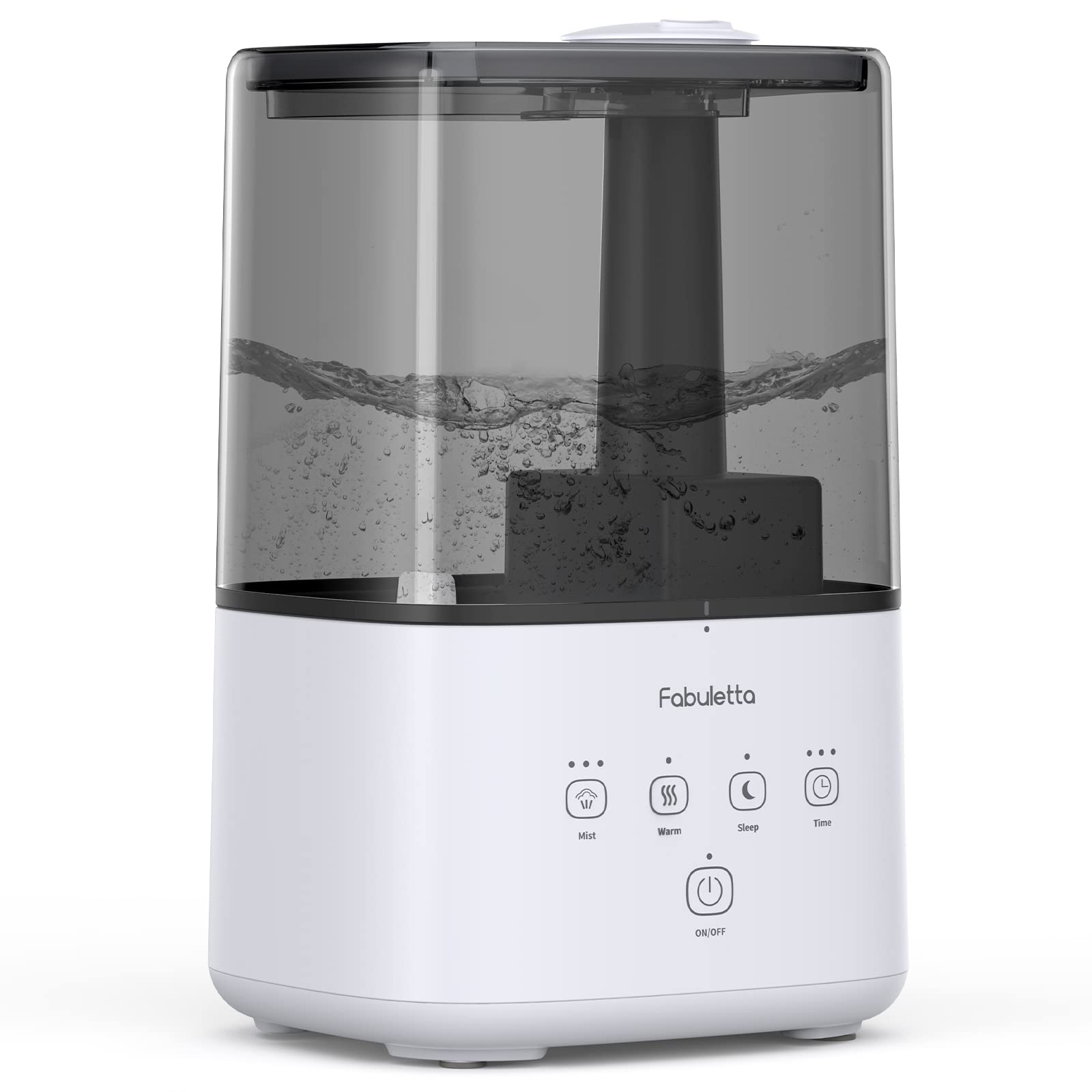 Humidifiers for Bedroom Large Room Fabuletta Cool and Warm Mist Humidifiers 4.5L Quiet Ultrasonic Humidifier with Three Mist Modes Essential Oil Perfect for Whole House Lasts Up to 45 Hours Black