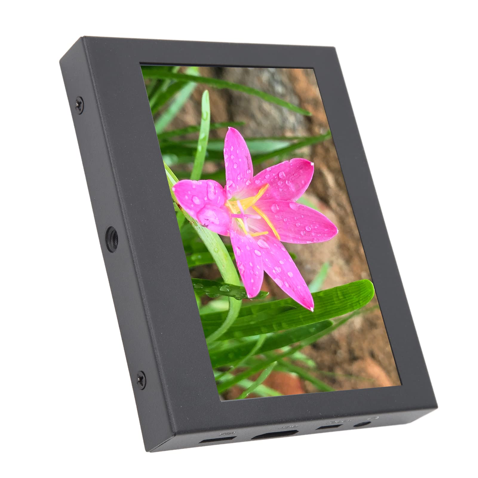 ciciglow Monitor Touch Screen, Piccoli Monitor IPS, Porta USB VGA, Staffa Regolabile in Lega di Alluminio per la Comunicazione di Potenza
