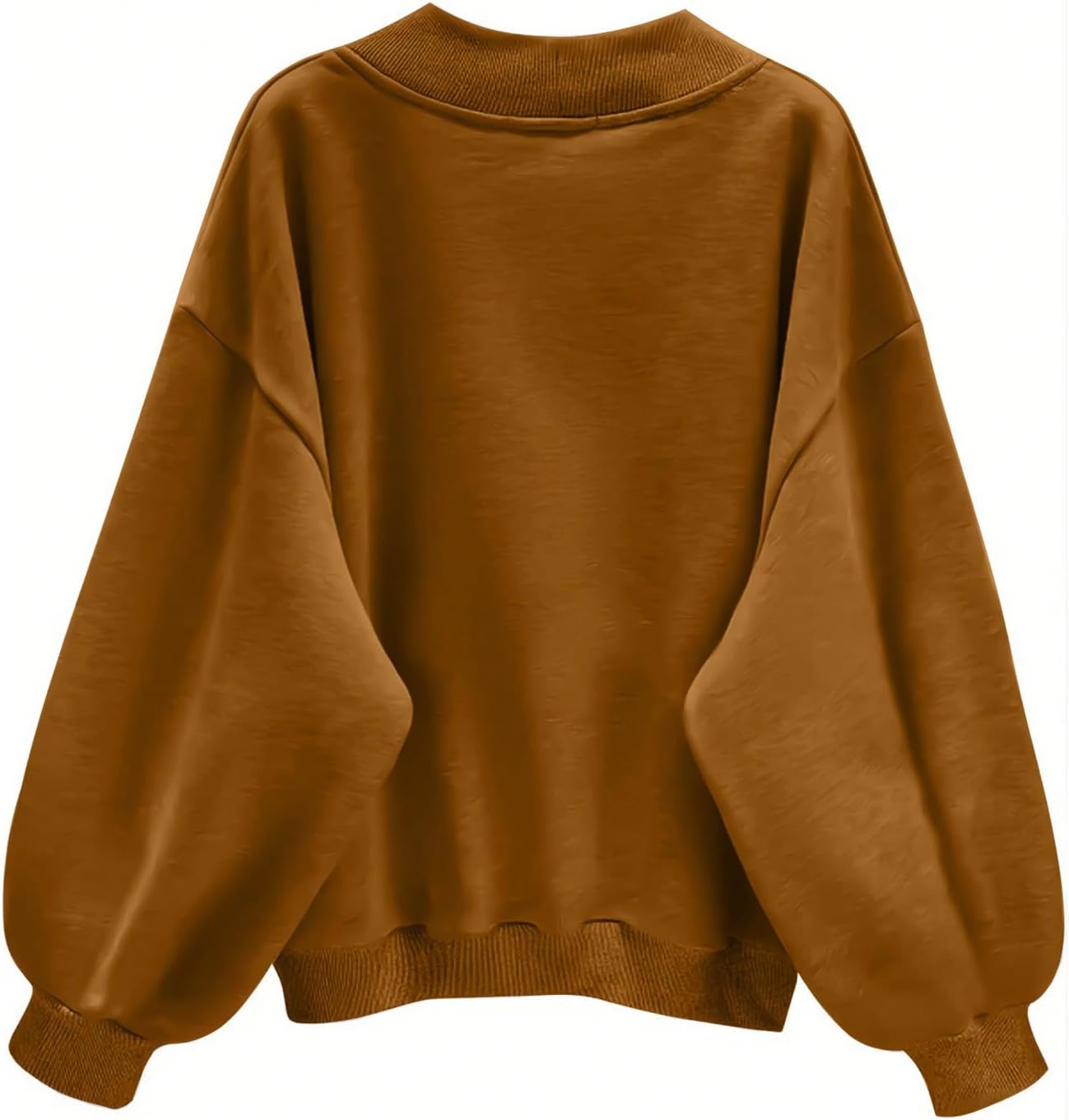 SOLY HUX Women's Plus Size V Neck Sweatshirts Long Sleeve Letter Graphic Pullover Tops Preppy Clothes - Image 3