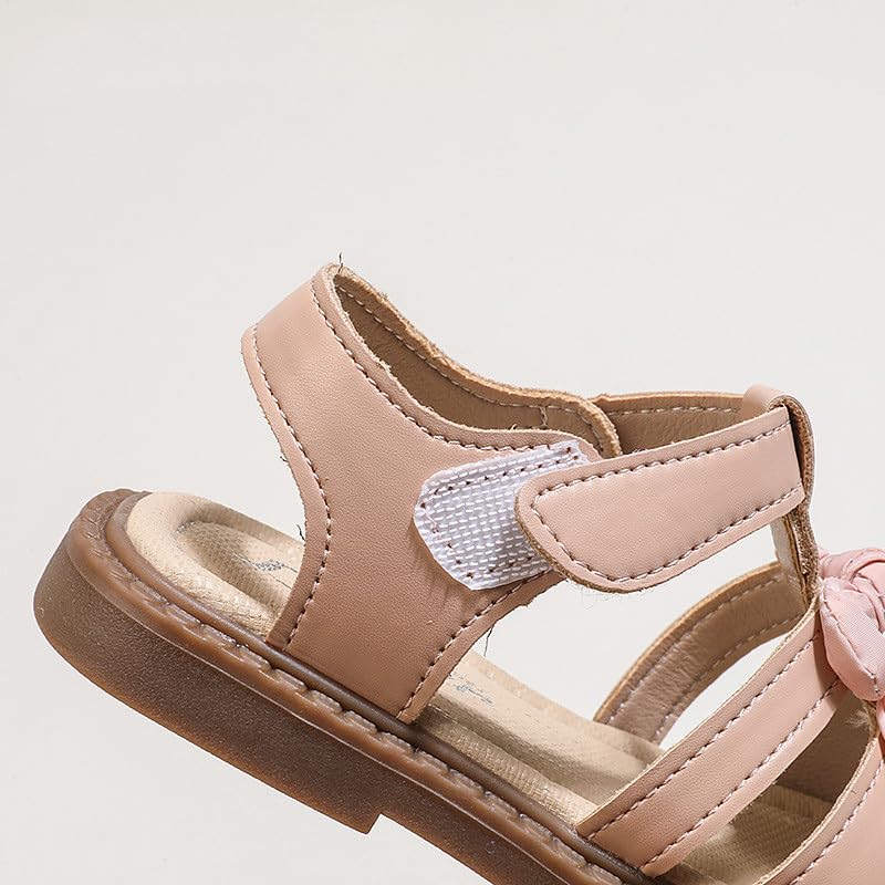 Toddler Girls Sandals Open Toe Dress Party Sandals with Bowknot Non-Slip Little Girls Summer Shoes3