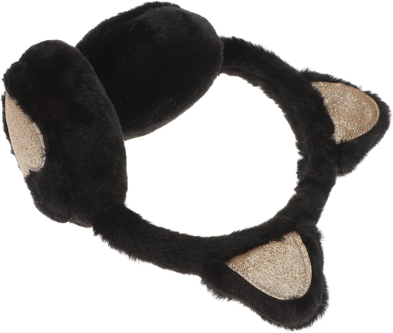 Winter Ear Muffs Cute Cat Ear Design Plush Warm Earmuffs for Boys for School Hiking Camping