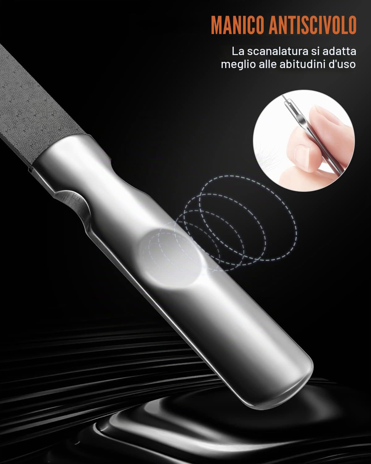 FVION Lime per Unghie in Acciaio Inossidabile - 2 Pezzi Lime Professionali per Unghie Doppia Faccia, Limetta Unghie in Metallo per Manicure e Pedicure